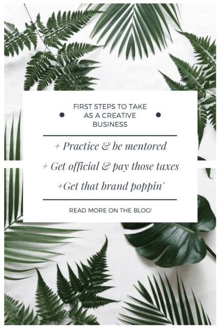 first steps to take as a creative business